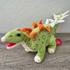 Cuddle Zoo Green Stegosaurus Plush Dinosaur 12” Stuffed Prehistoric Animal